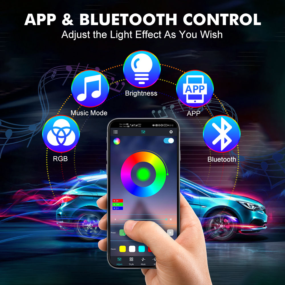 Car LED Strip Light Car Interior Footwell Lights Lights 36 LED USB Car LED Strip Light Car Interior Footwell Lights Lights 36 LED USB